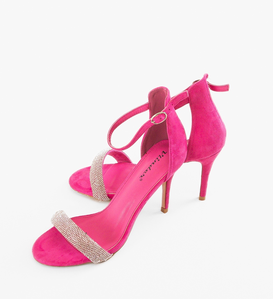 Sandale cu toc Riya Fuchsia - 4 | YEO
