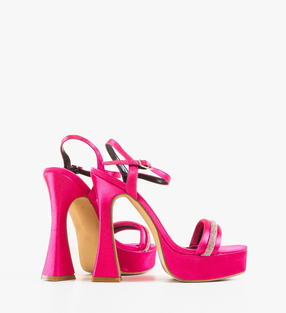 Sandale cu toc Wong Fuchsia - 2 | YEO