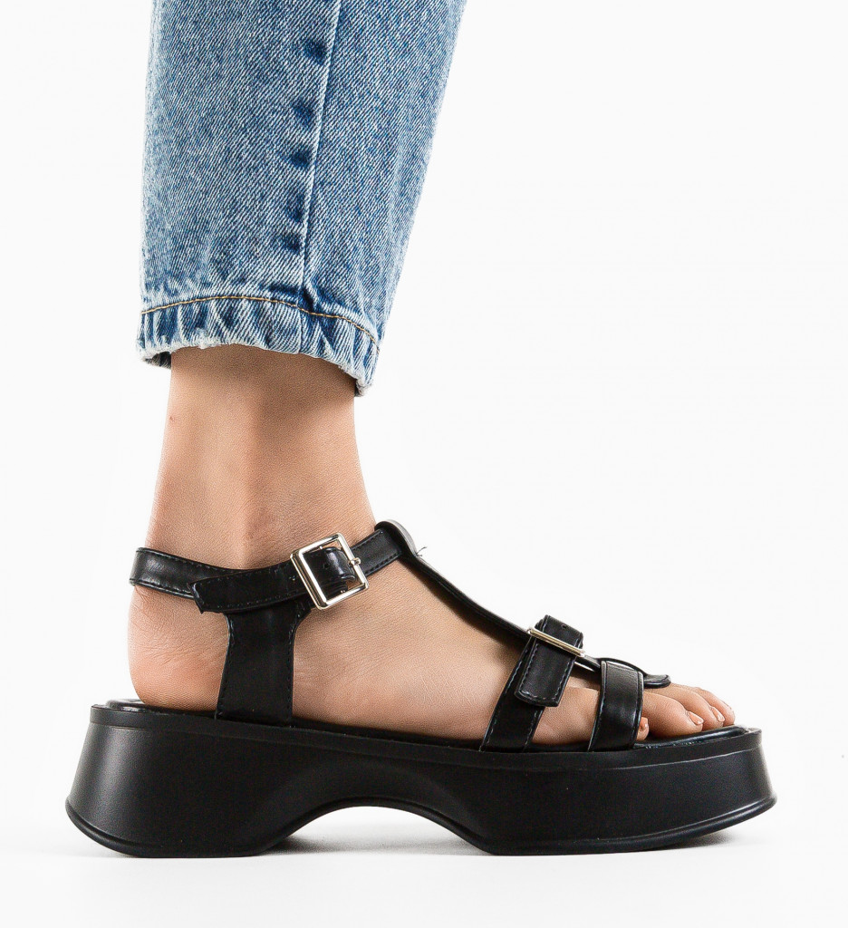 Sandale dama Dixie Negre - 1 | YEO