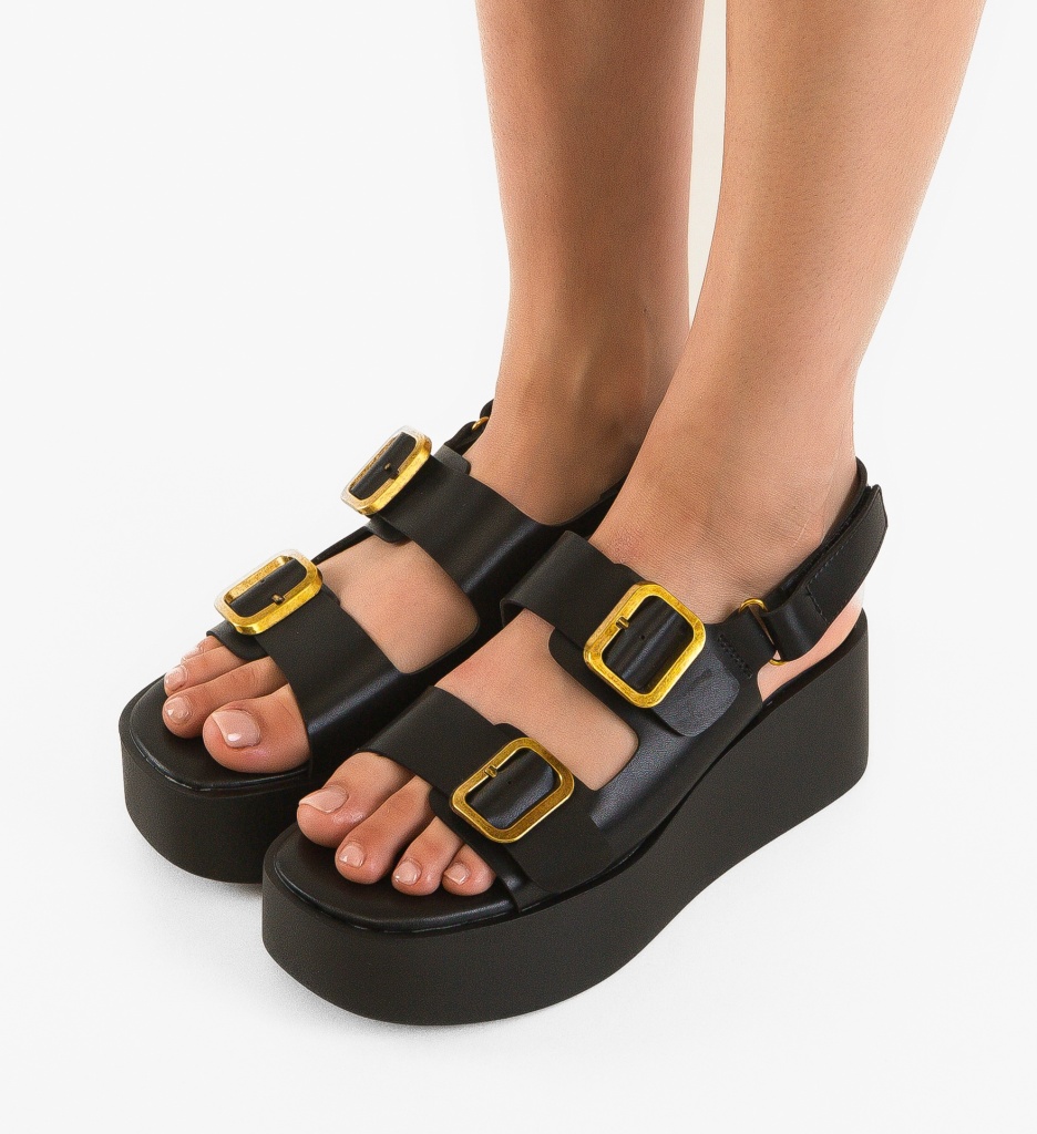 Sandale dama Ginny Negre - 2 | YEO