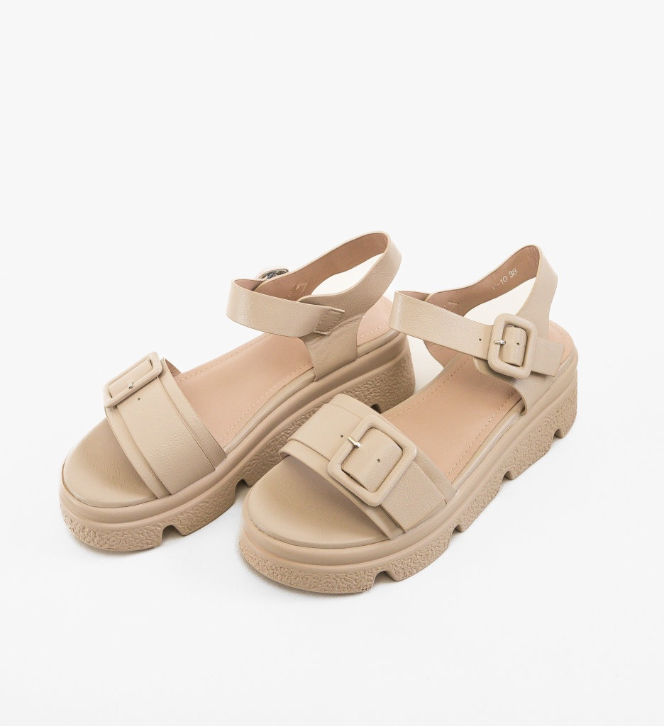 Sandale dama Maika Bej - 4 | YEO