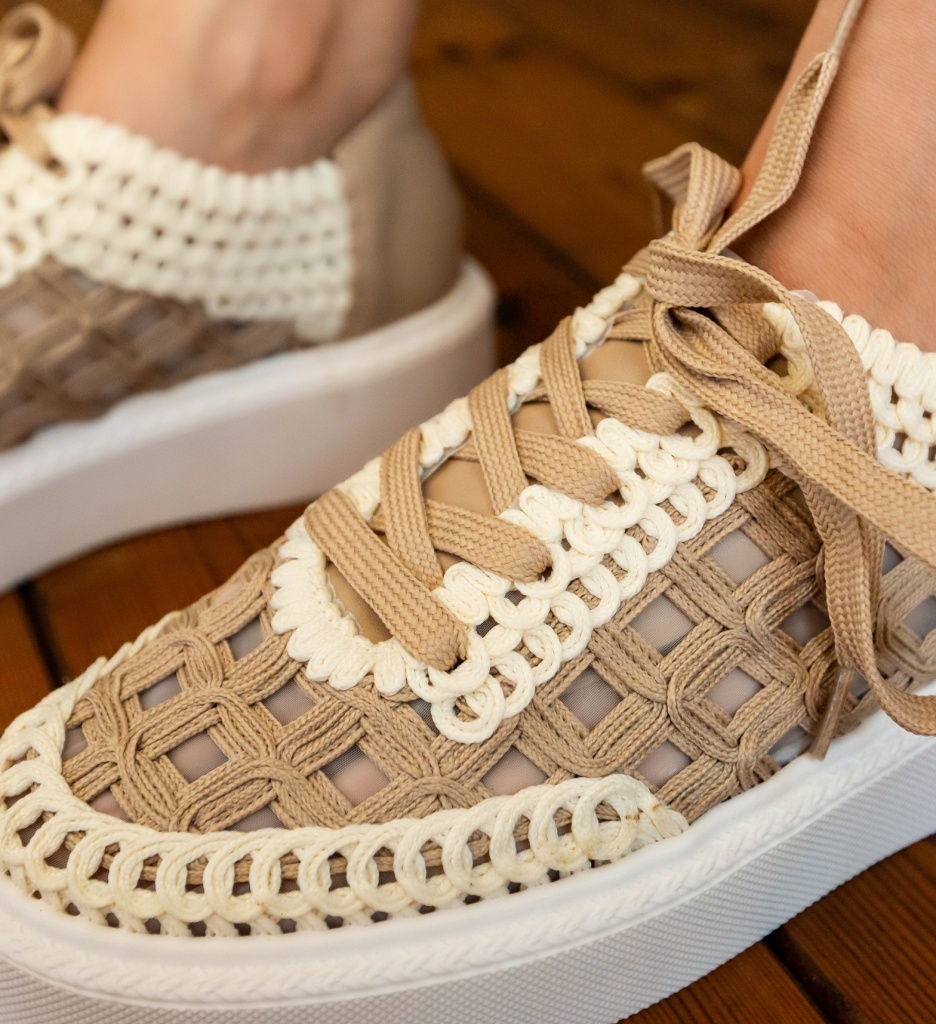Sneakers dama Aihao Khaki - 4 | YEO