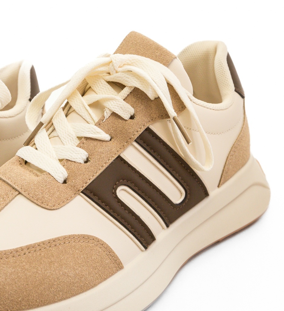 Sneakers dama Bahman Khaki - 4 | YEO