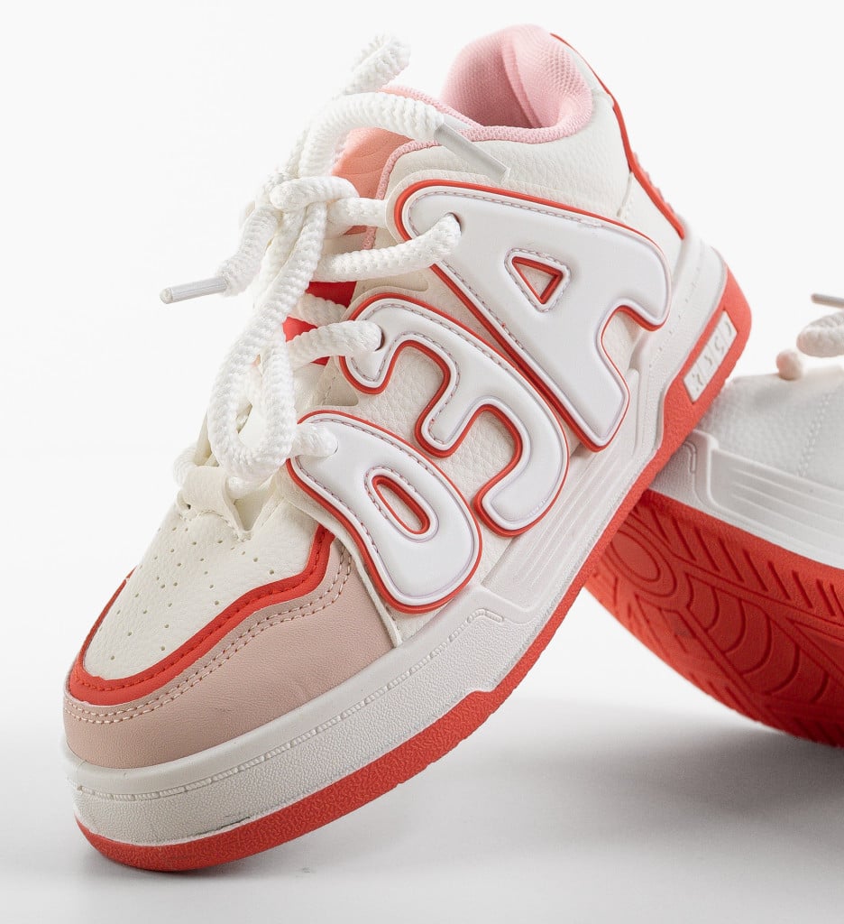 Sneakers dama Bailey Portocalii - 4 | YEO