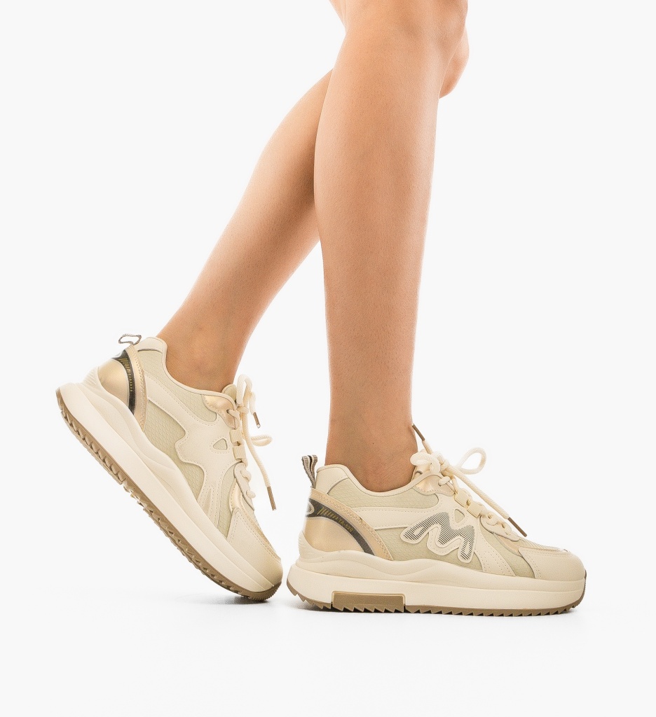 Sneakers dama Bello Bej - 2 | YEO