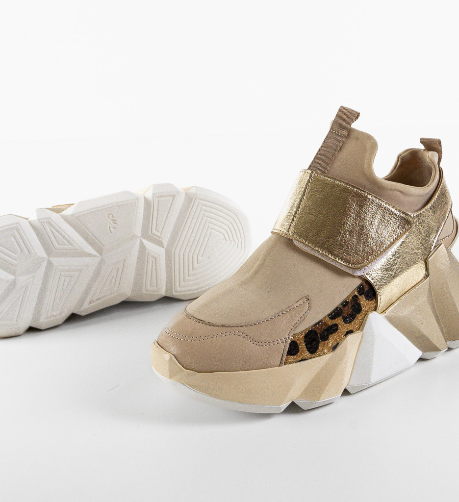 Poze Sneakers dama Bonbo Bej 2 DePurtat