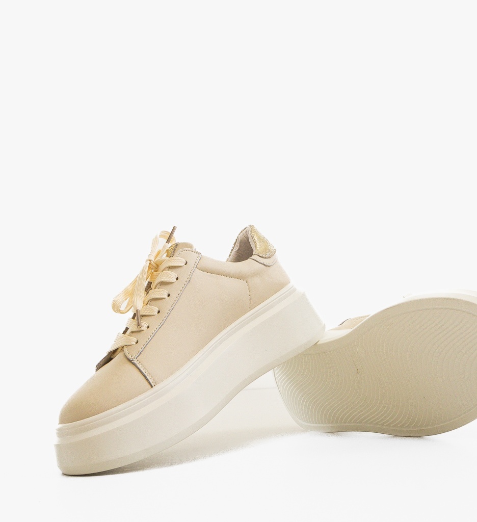 Sneakers dama Byva Bej - 1 | YEO