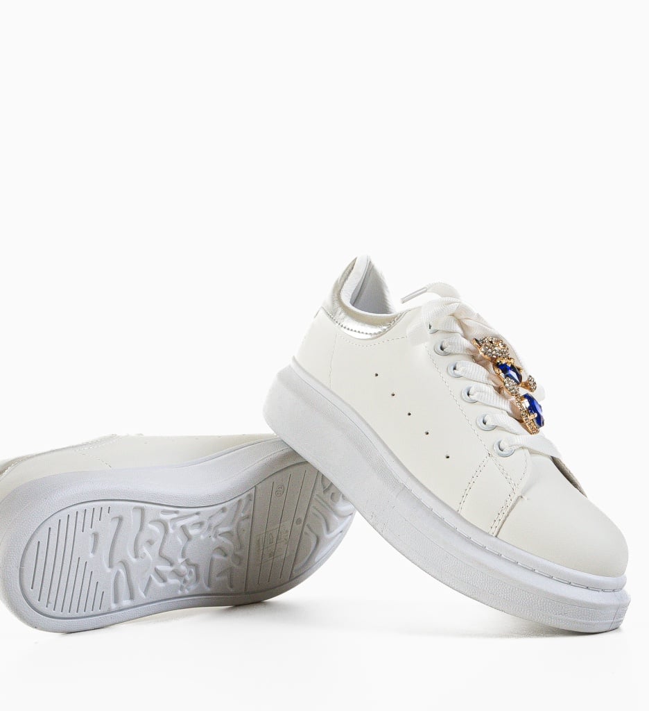 Sneakers dama Devin Argintii - 5 | YEO