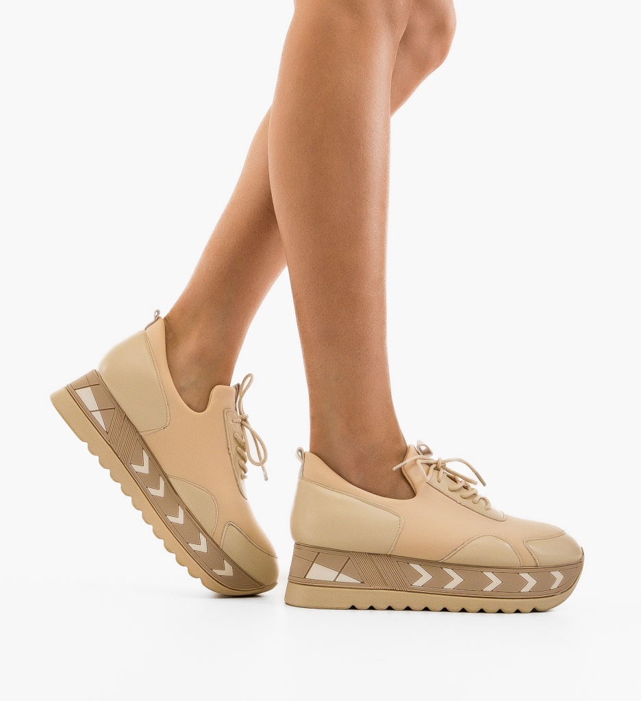Sneakers dama Gazy Bej - 2 | YEO