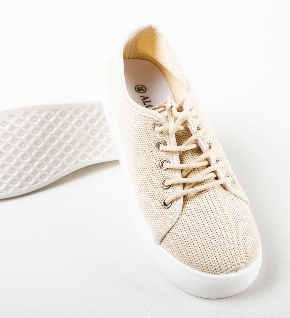 Sneakers dama Miruna Bej - 5 | YEO