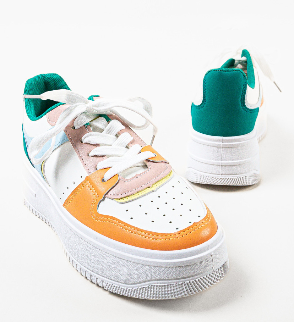 Sneakers dama Morton Portocalii - 4 | YEO