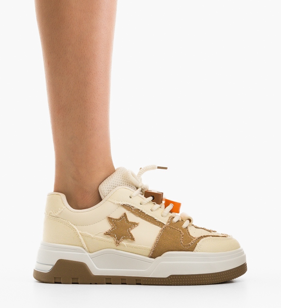 Sneakers dama Rilas Bej - 5 | YEO