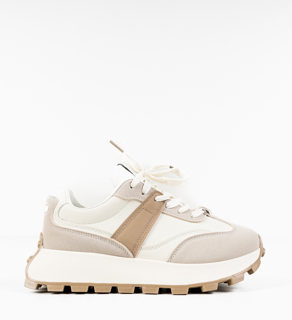 Sneakers dama Shon Khaki - 5 | YEO