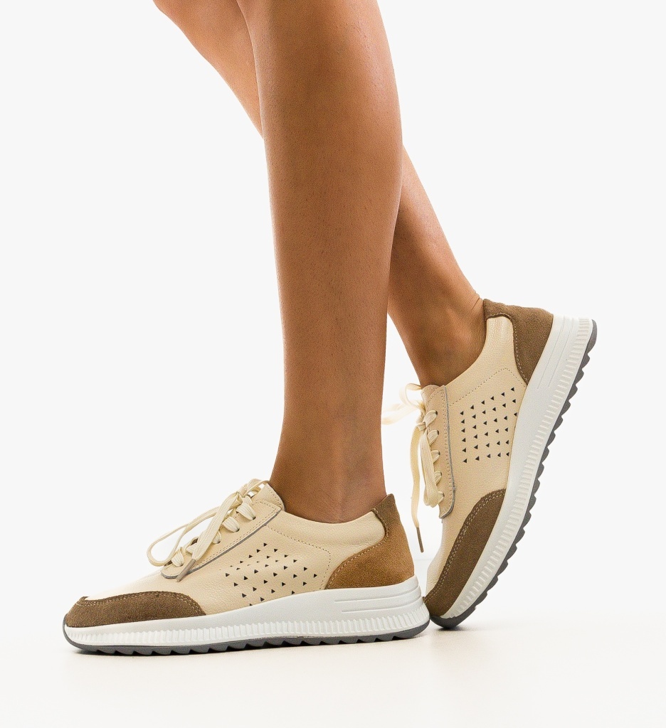 Sneakers dama Trybary Bej - 1 | YEO