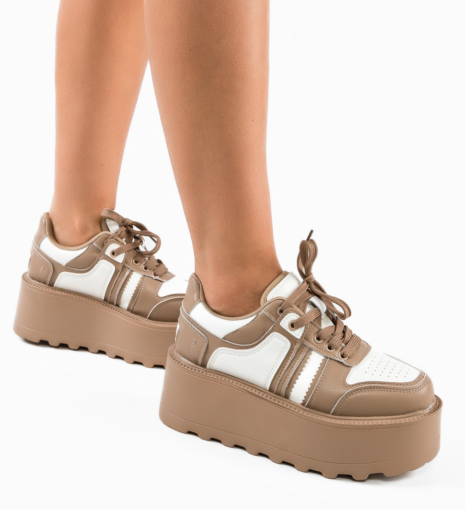 Sneakers dama Zakar Khaki - 1 | YEO