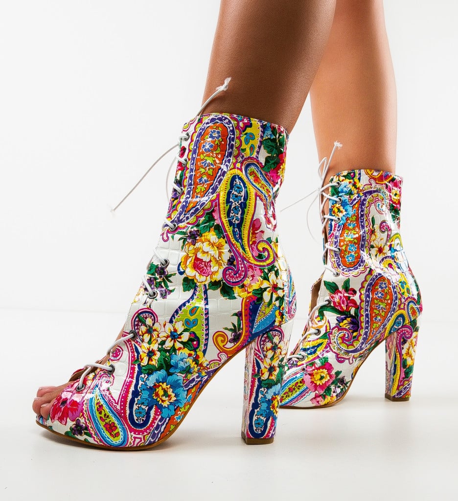 Botine dama Flowerga Albi - 2 | YEO