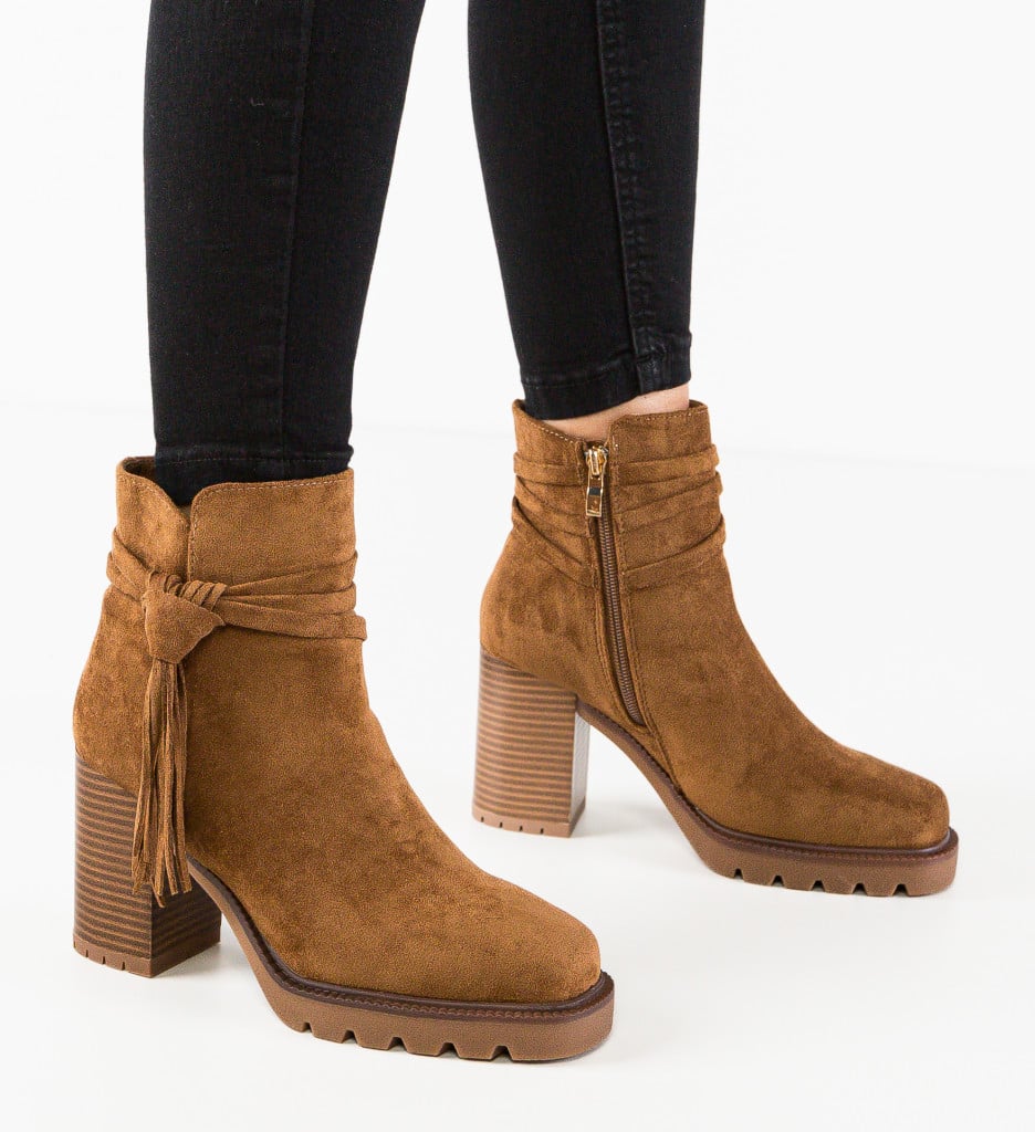 Botine dama Graps Camel - 1 | YEO