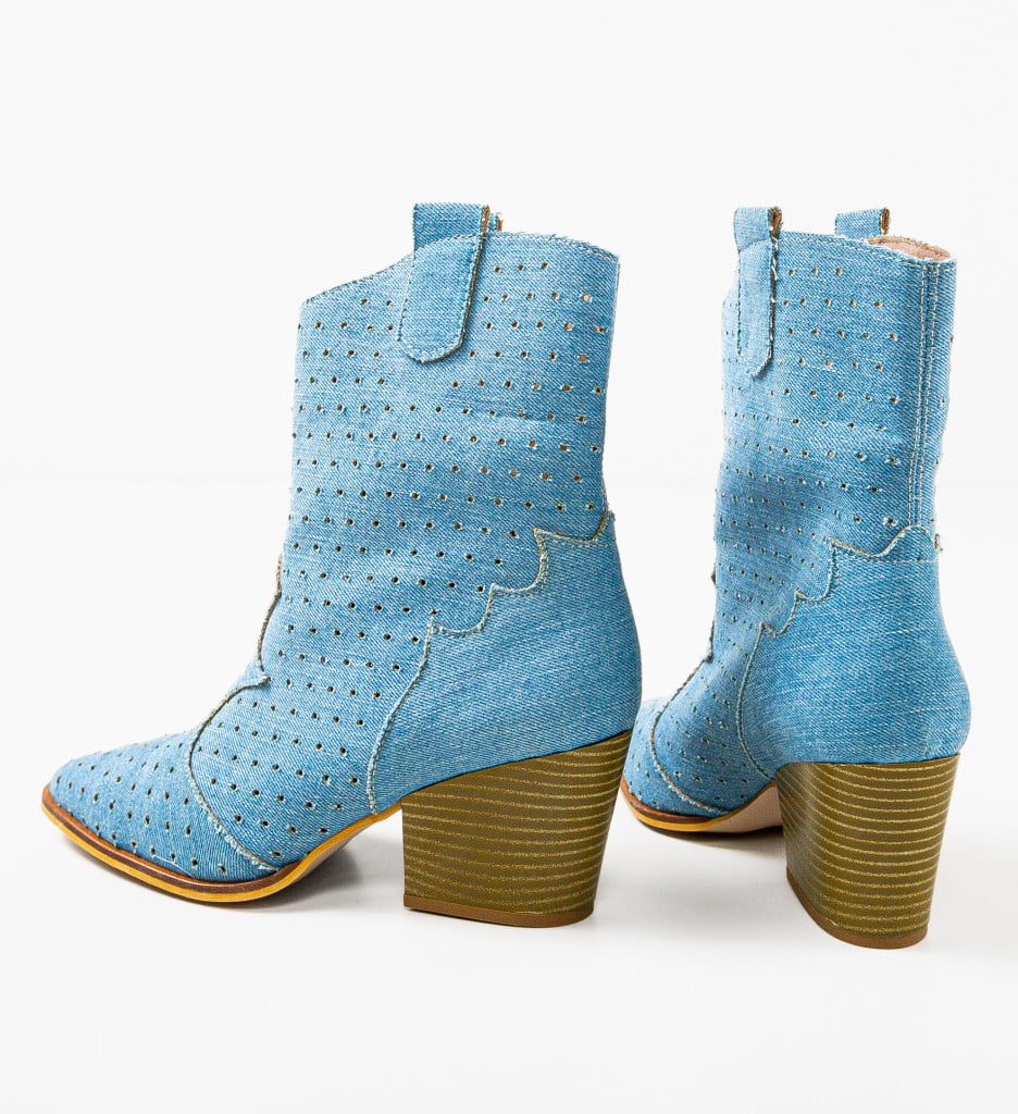 Botine dama Mustang Albastri - 5 | YEO