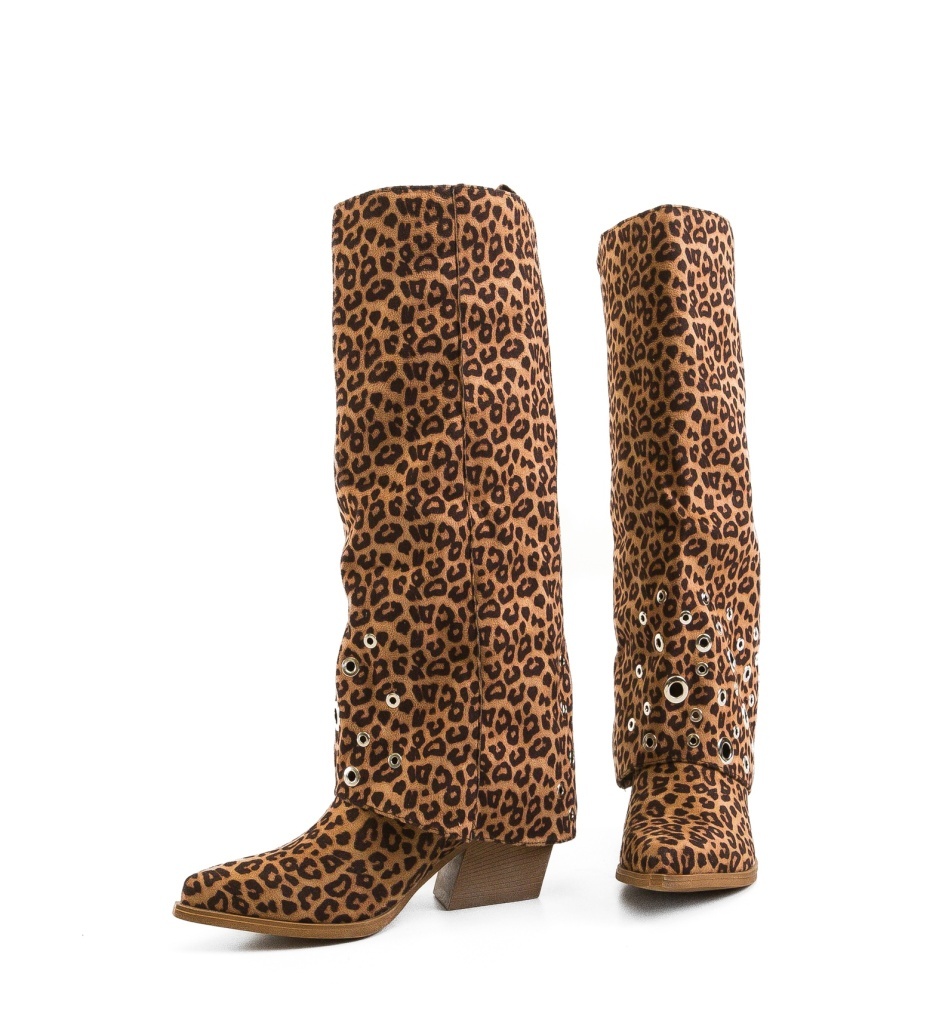 Cizme dama Leop Print - 3 | YEO