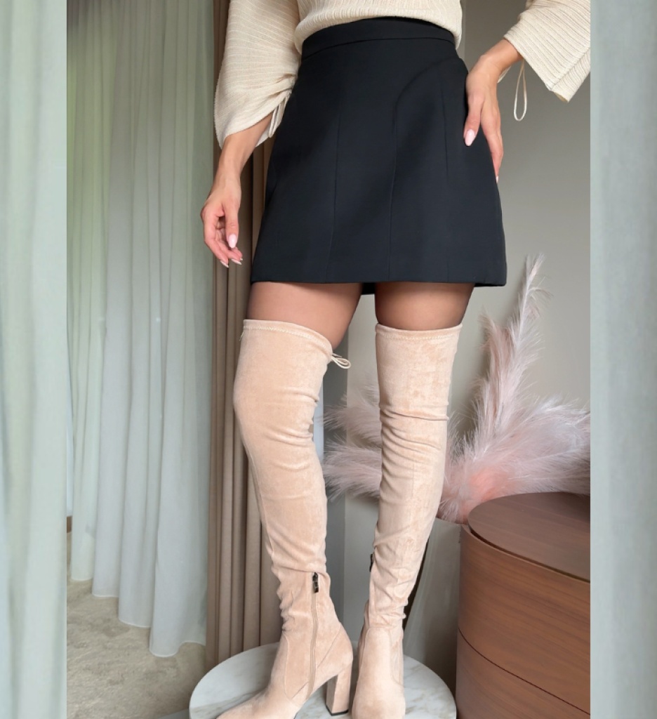 Cizme dama Vister Bej - 2 | YEO