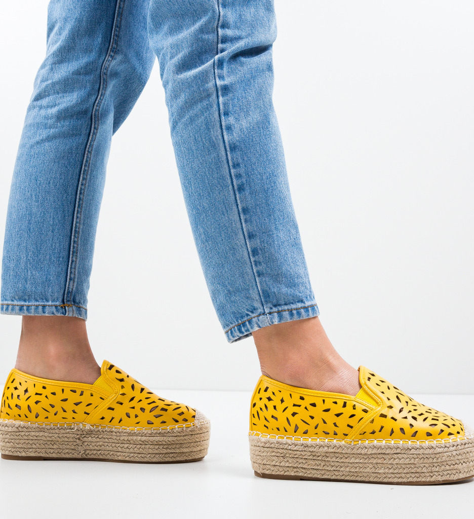 Espadrile Aroq Galbene - 1 | YEO