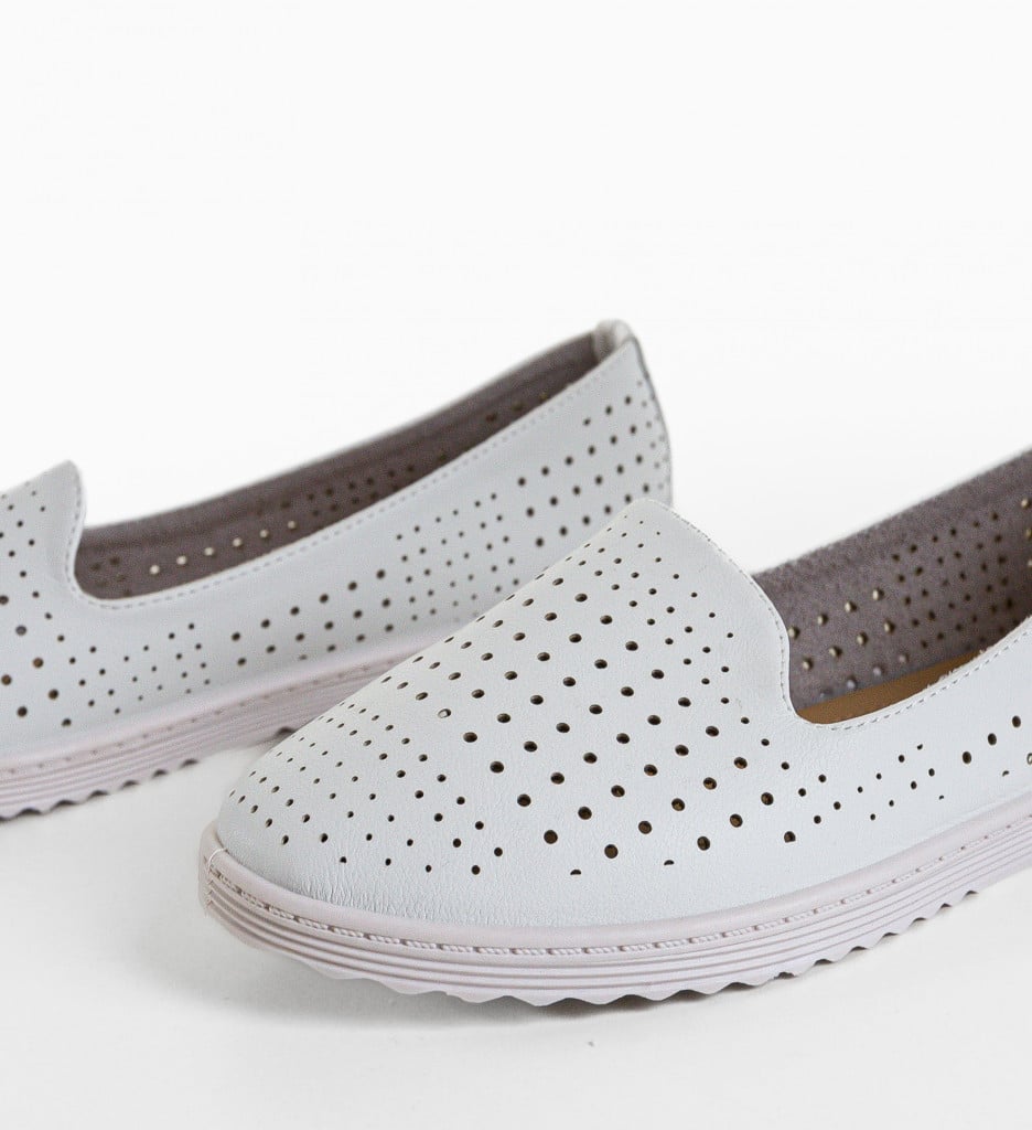 Espadrile Casual Jekare Albe - 5 | YEO