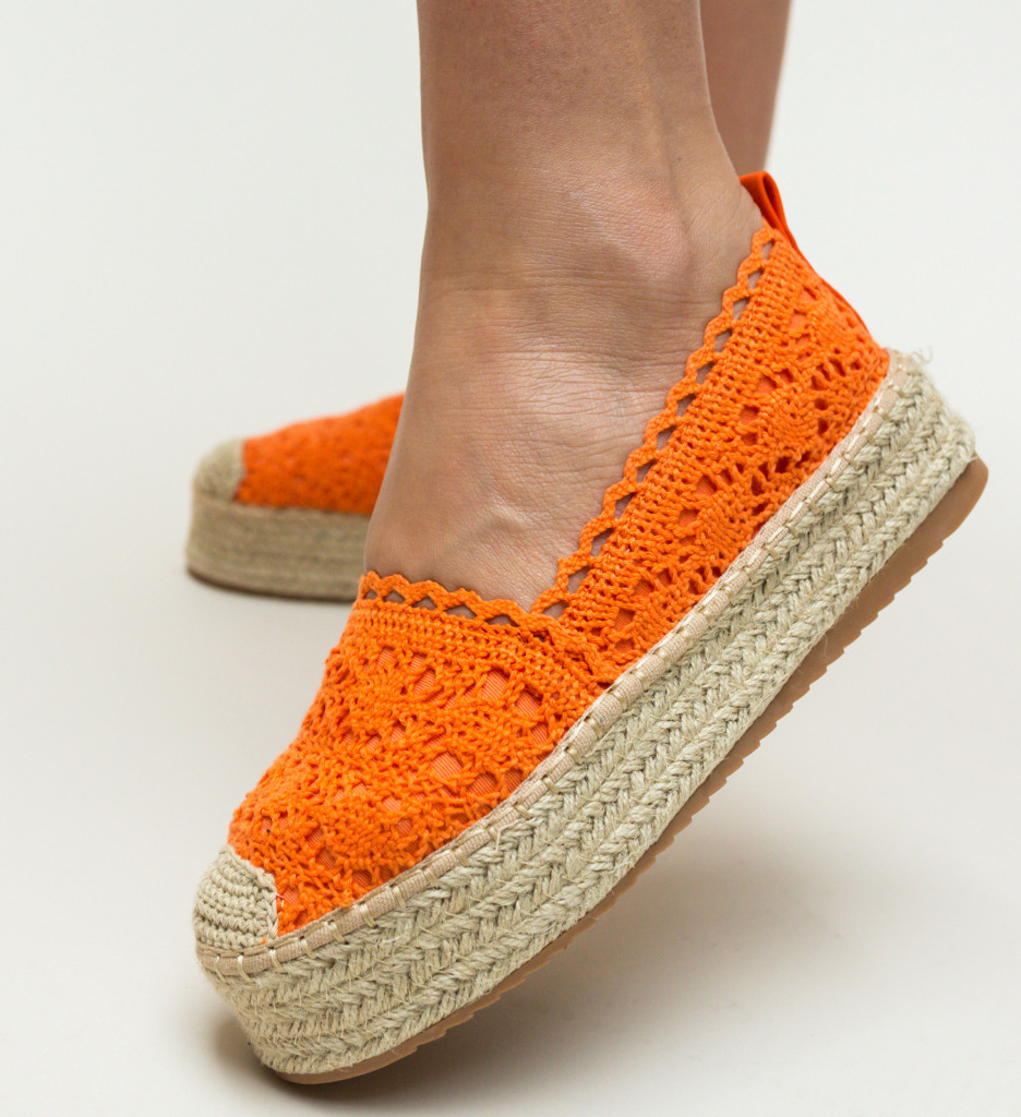 Espadrile Weber Portocalii - 1 | YEO