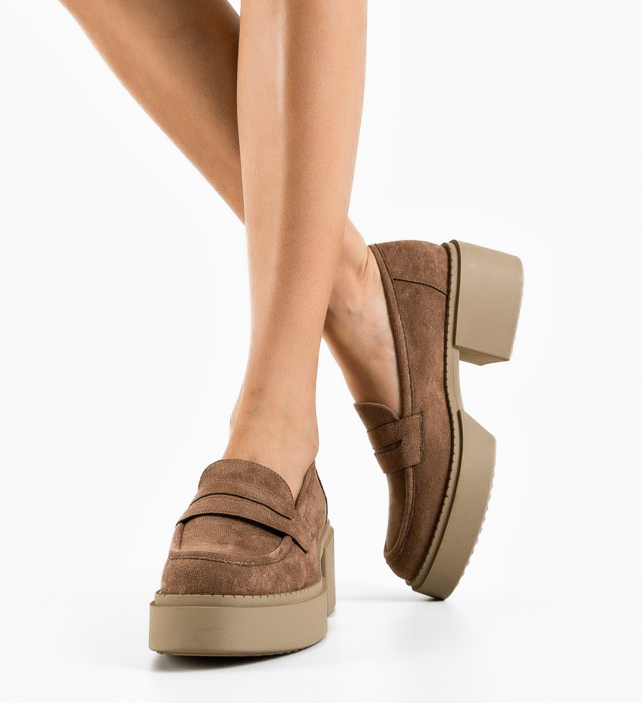 Pantofi Casual dama Atein Khaki - 1 | YEO