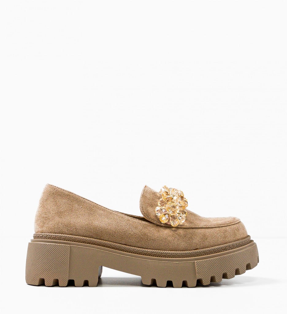 Pantofi casual dama Scarlett Khaki - 3 | YEO