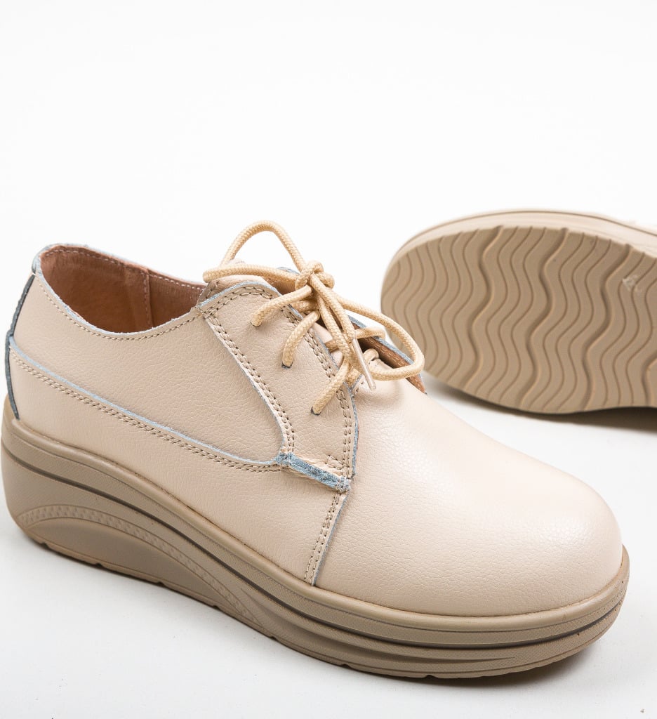 Pantofi Casual Lionata Bej - 4 | YEO