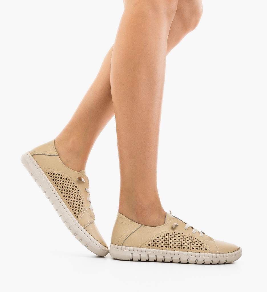 Pantofi Casual Rahima Bej - 2 | YEO
