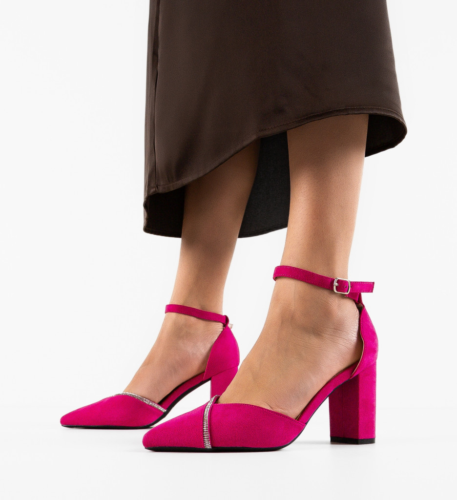 Pantofi cu toc Hajag Fuchsia - 2 | YEO