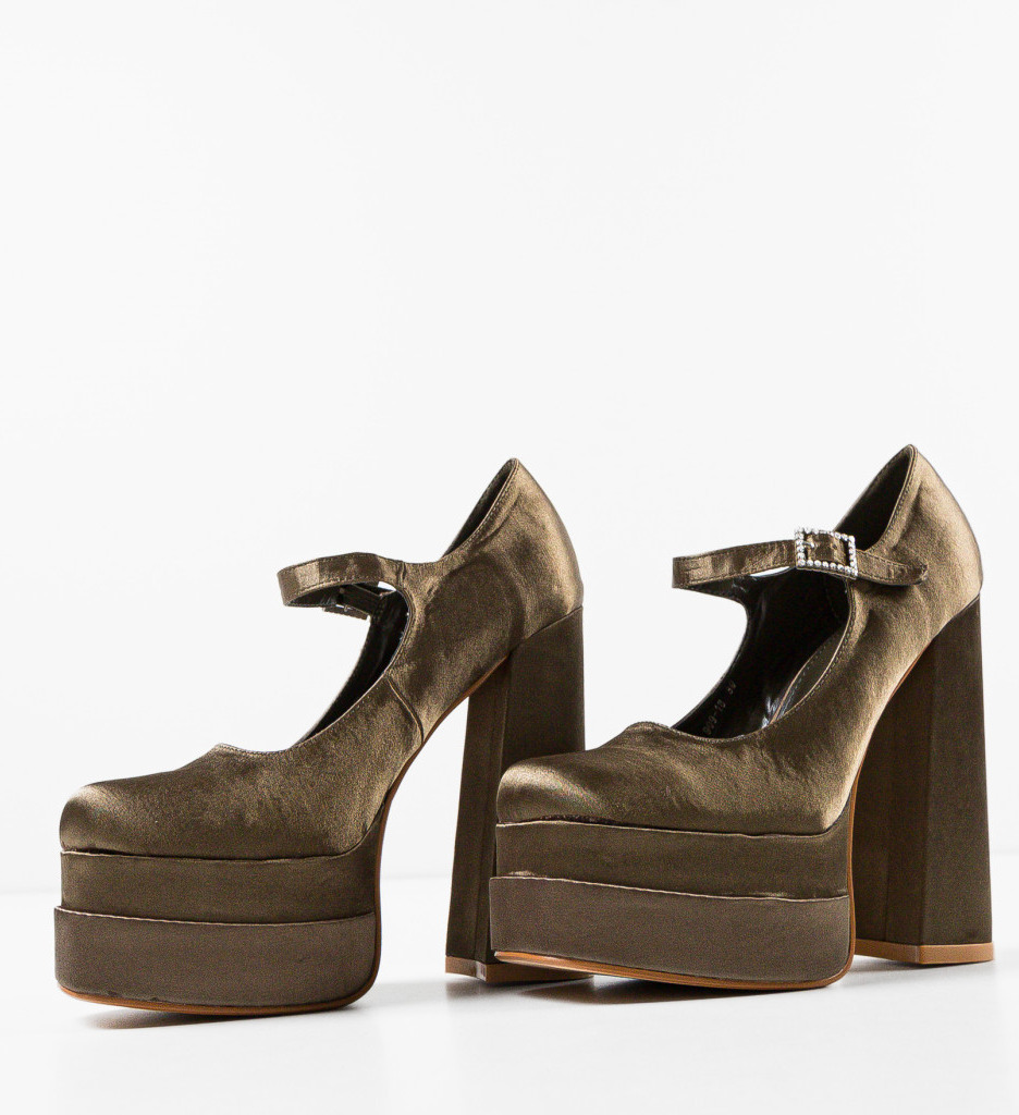 Pantofi dama Appro Khaki - 3 | YEO