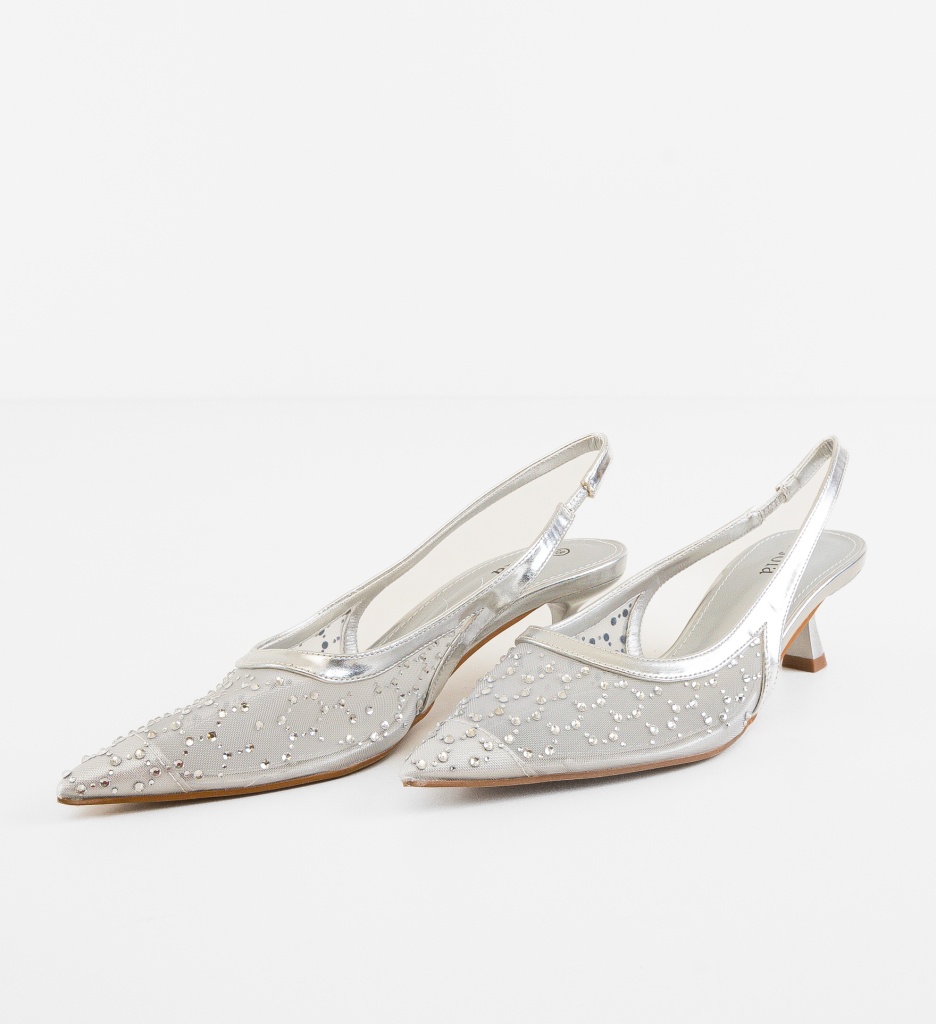 Pantofi dama Evan Argintii - 4 | YEO