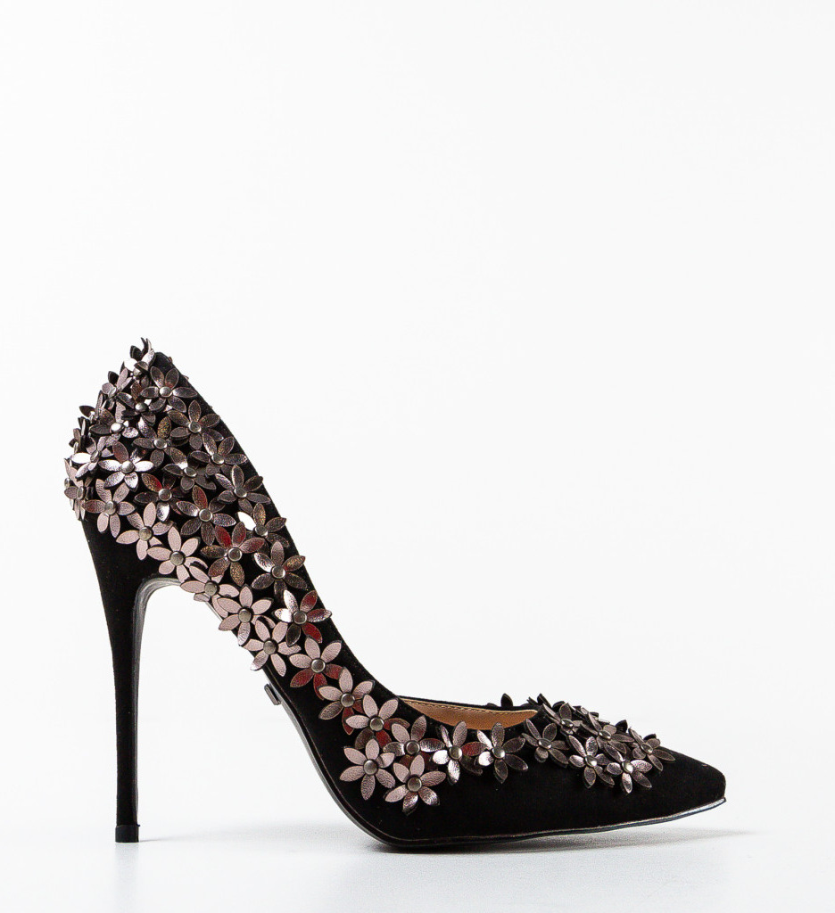 Pantofi dama Flowers Negri - 3 | YEO