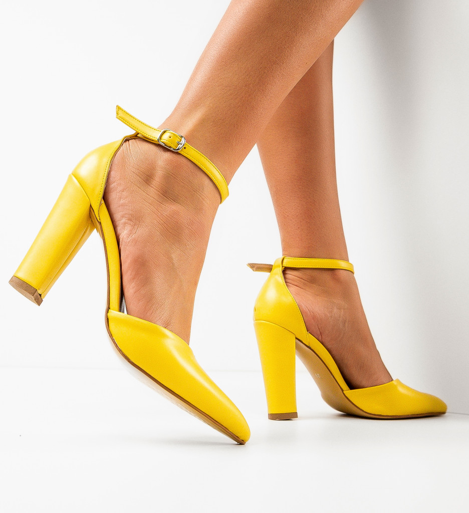 Pantofi dama Gizmo Galbeni - 1 | YEO