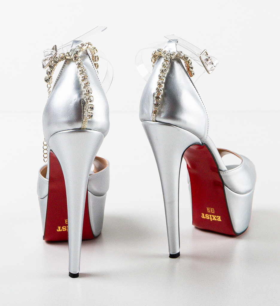 Poze Pantofi dama Haura Argintii depurtat.ro 