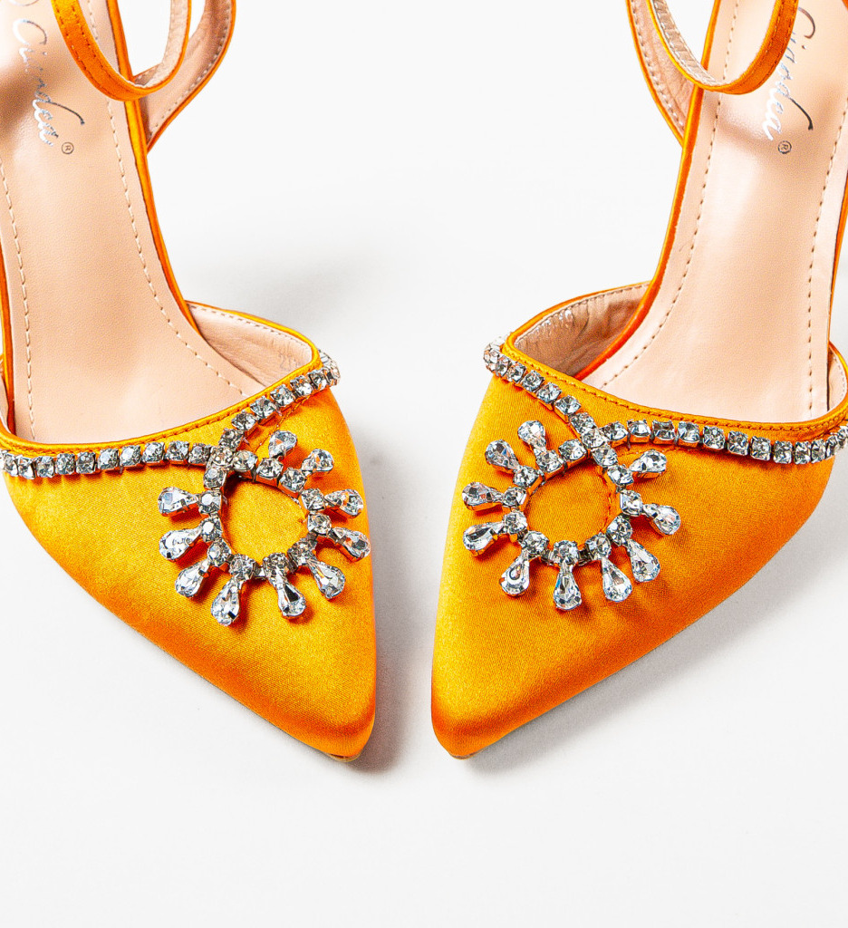 Pantofi dama Kaitlyn Portocalii - 5 | YEO