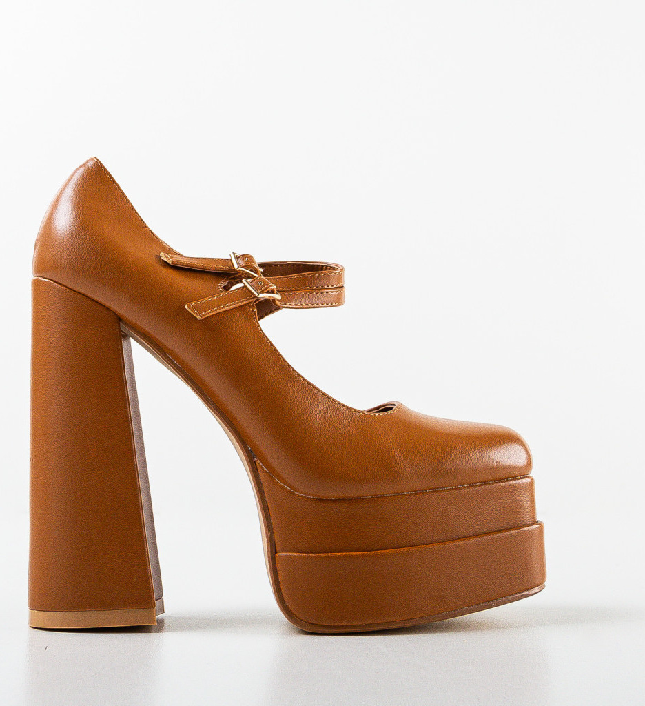 Pantofi dama Maysa Camel - 5 | YEO