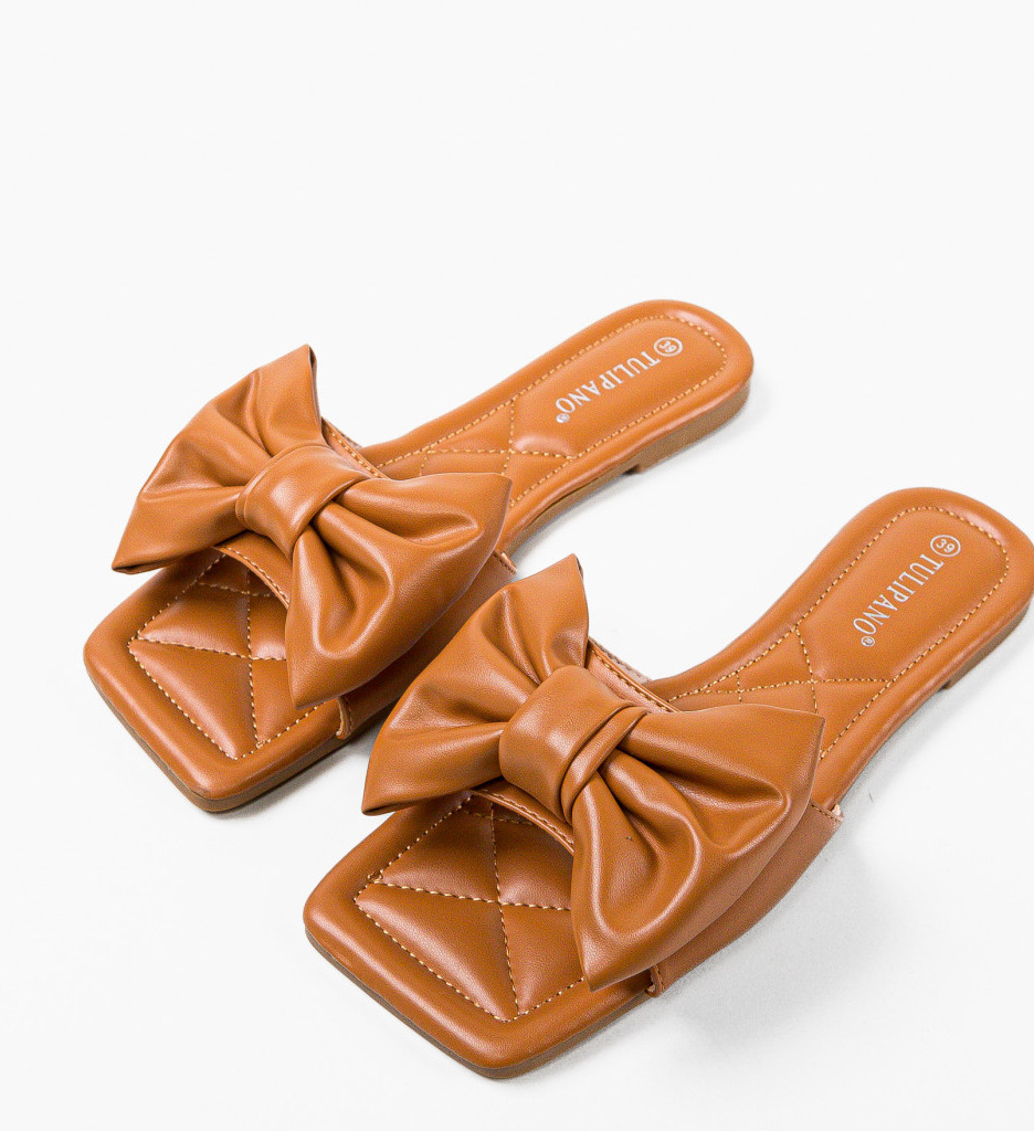 Papuci dama Brigitte Camel - 3 | YEO