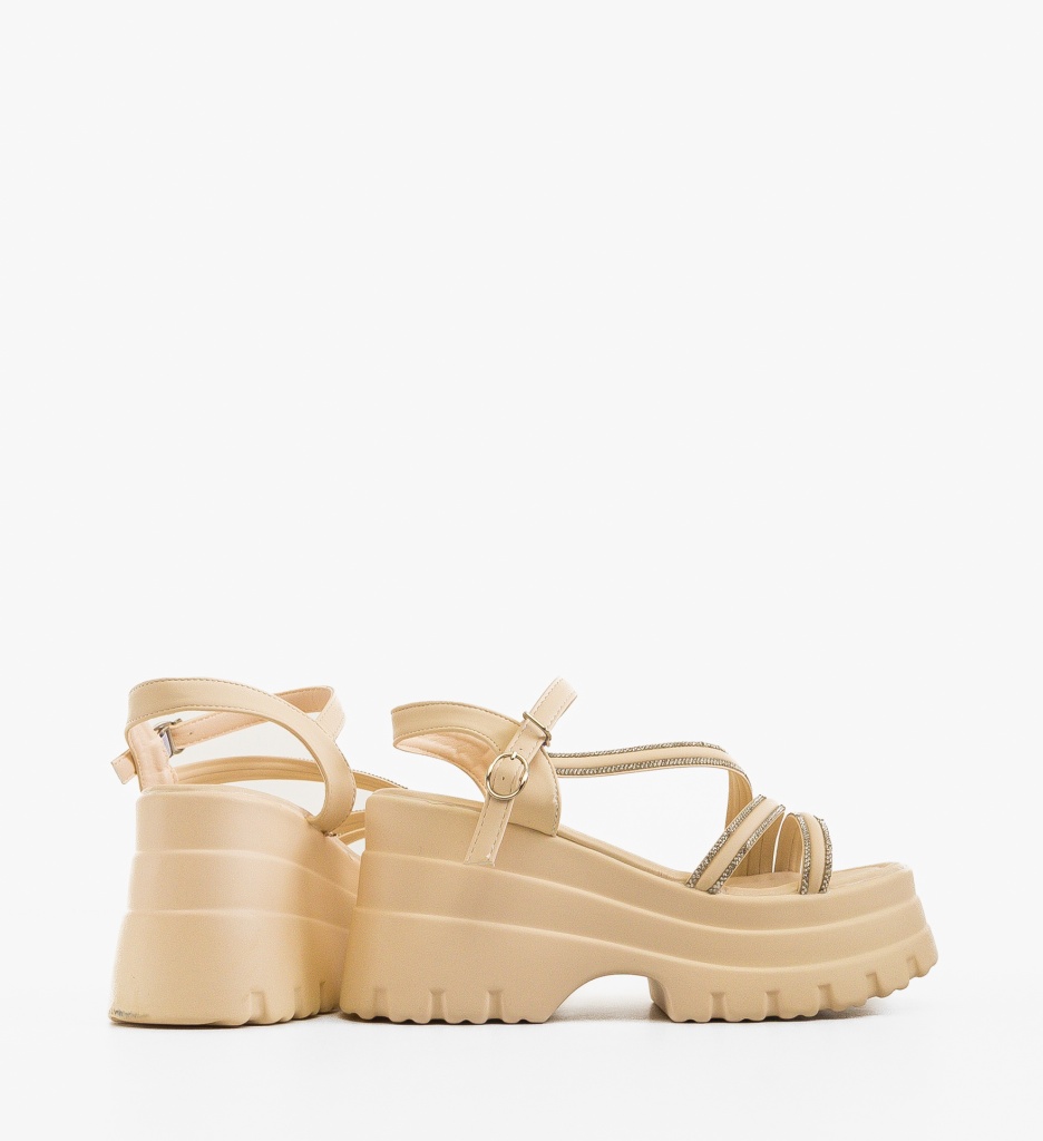 Platforme dama Grymyz Bej - 2 | YEO