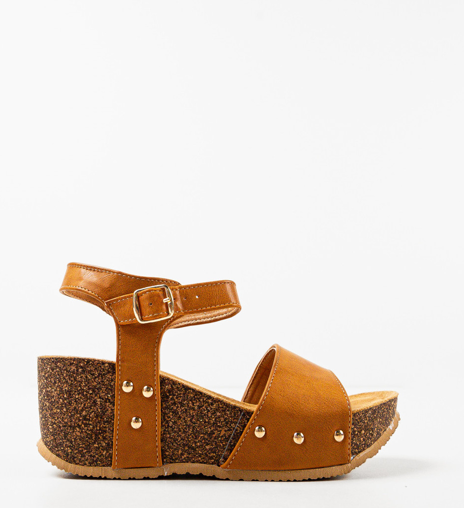 Platforme dama Macie Camel - 5 | YEO