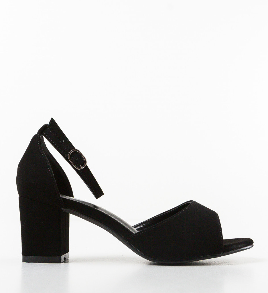 Sandale cu toc Bride Negre - 2 | YEO