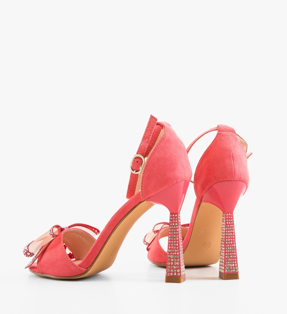 Sandale cu toc Farme Fuchsia - 4 | YEO