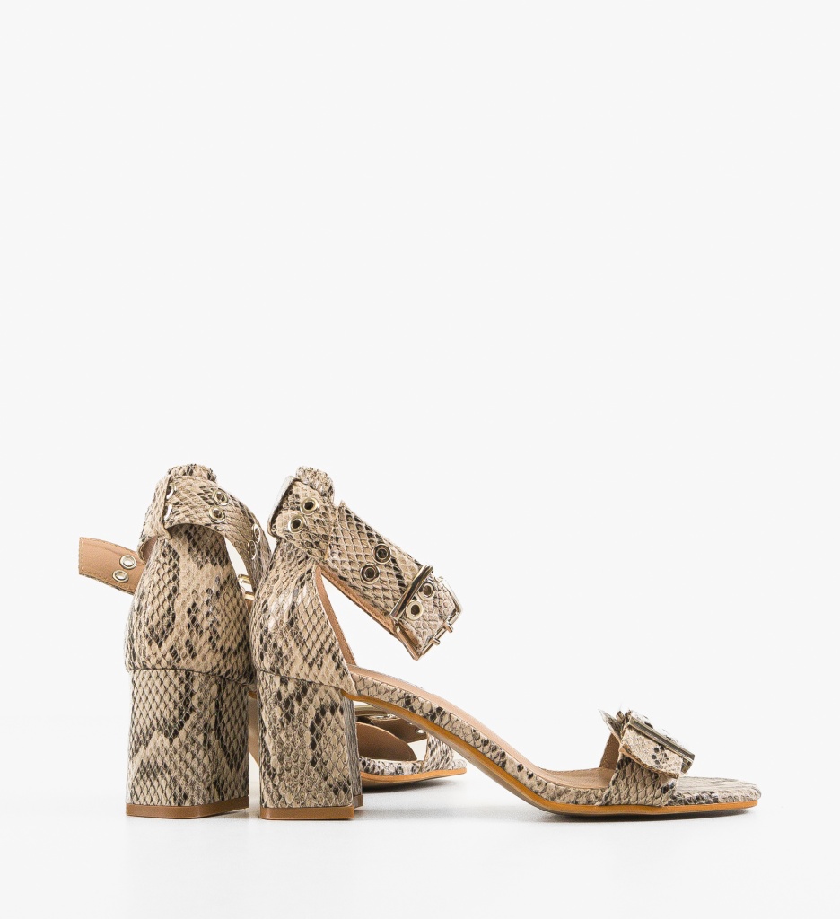 Sandale cu toc Haider Animal Print - 2 | YEO
