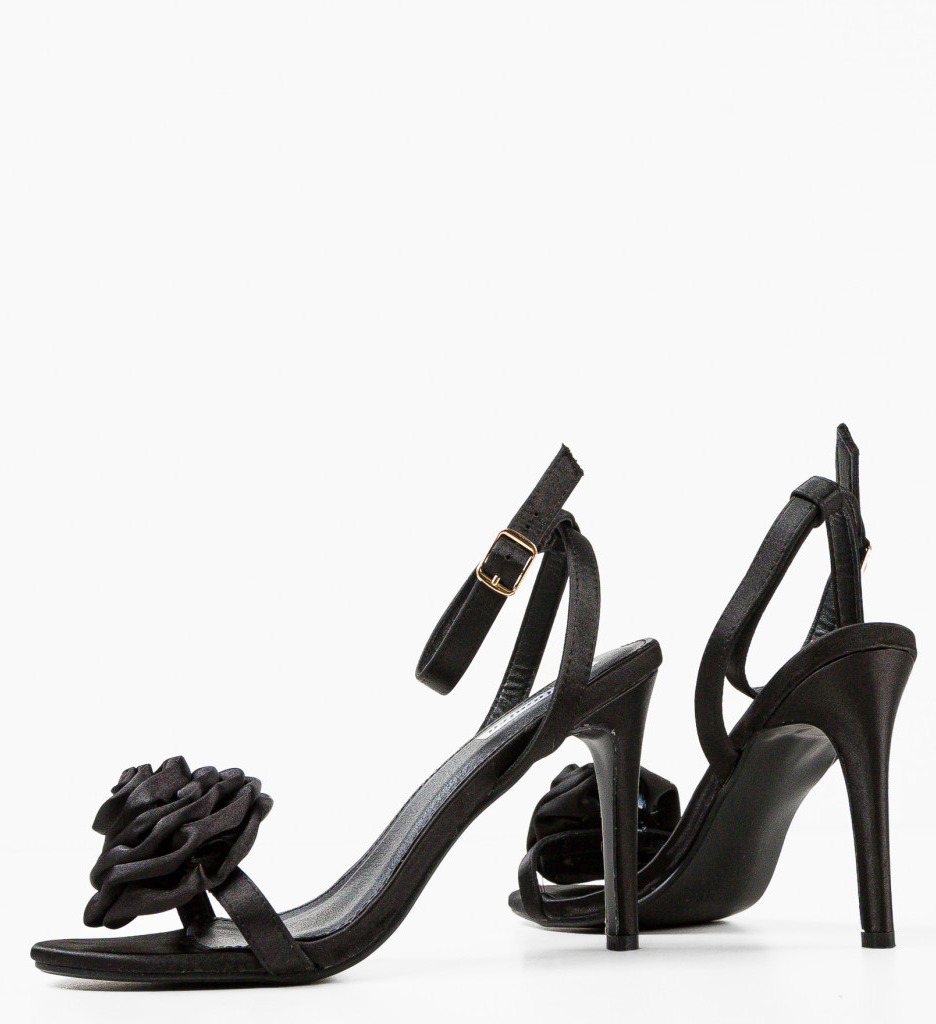 Poze Sandale cu toc Horne Negre DePurtat