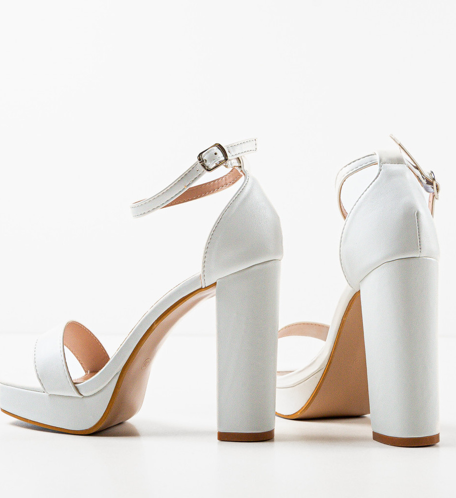 Poze Sandale cu toc Jonas Albe depurtat.ro 