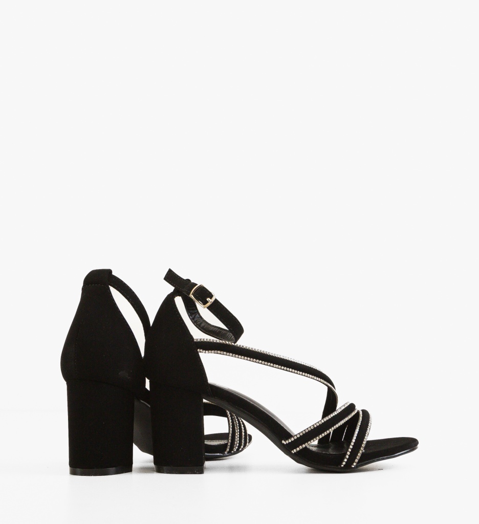 Sandale cu toc Lulit Negre - 3 | YEO