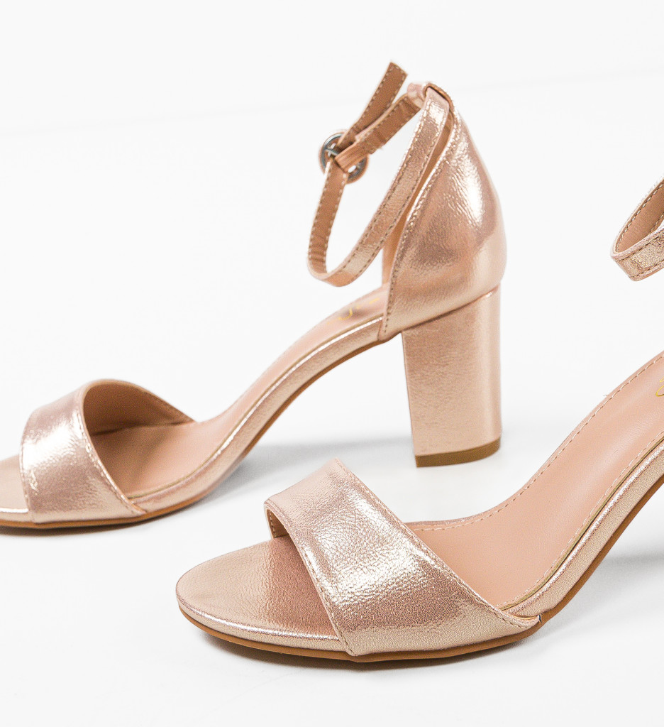 Poze Sandale cu toc Sharmila Aurii depurtat.ro 