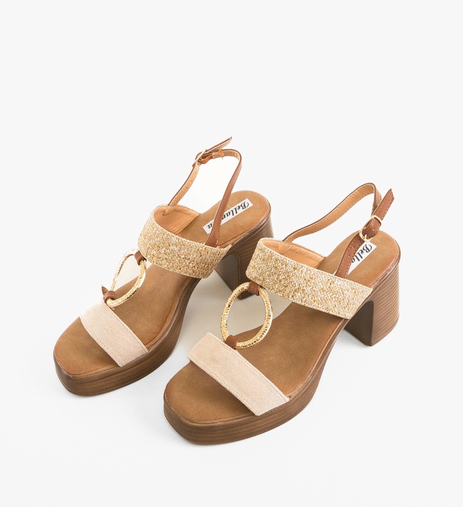 Sandale dama Ellen Bej - 3 | YEO